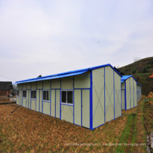 Maison préfabriquée en métal pour le camp de travail